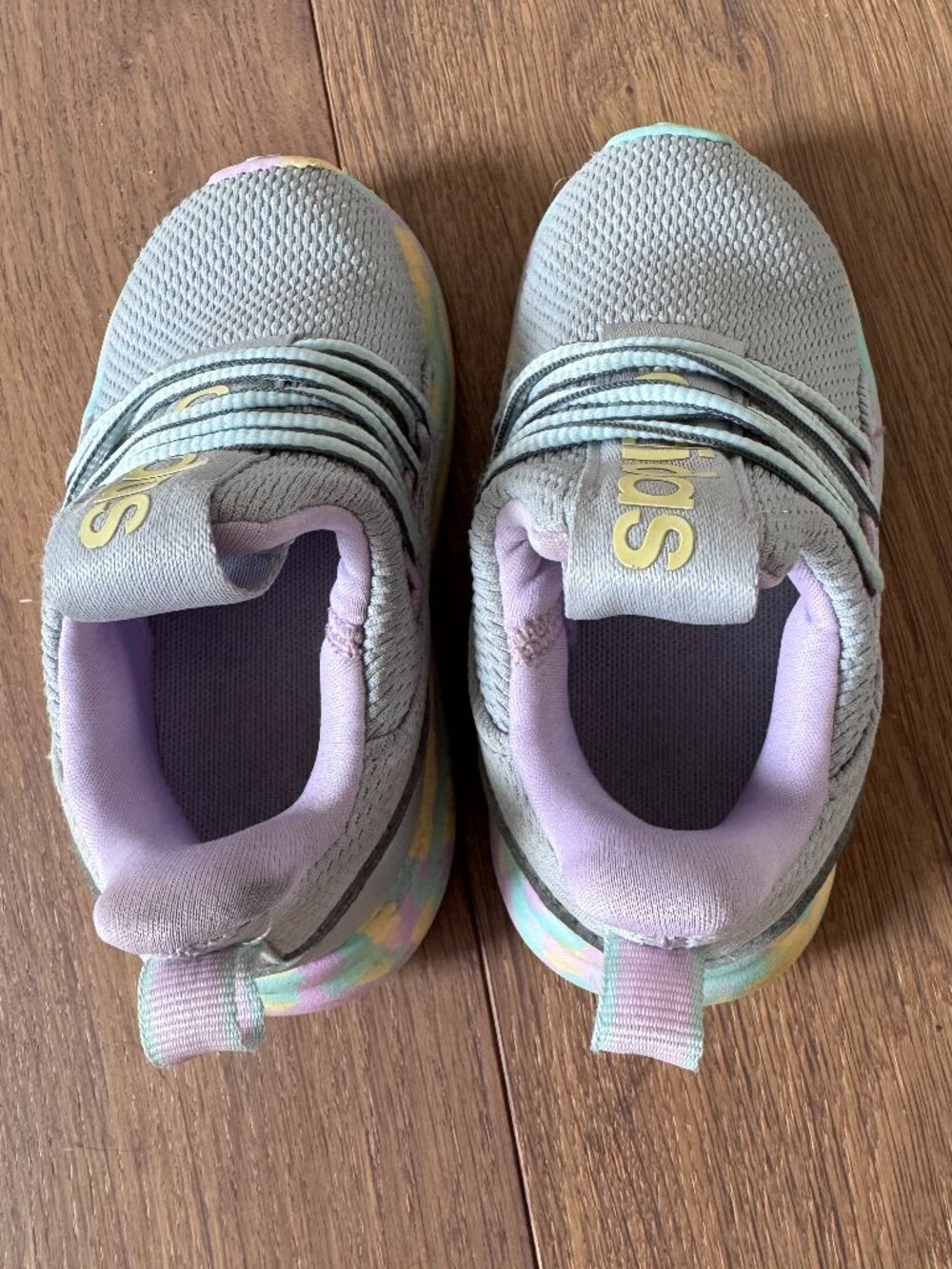 Girls Size 7.0 Adidas Toddler Lite Racer Adapt 7.0 Lace Up Sneakers Shoes - Picture 7 of 10
